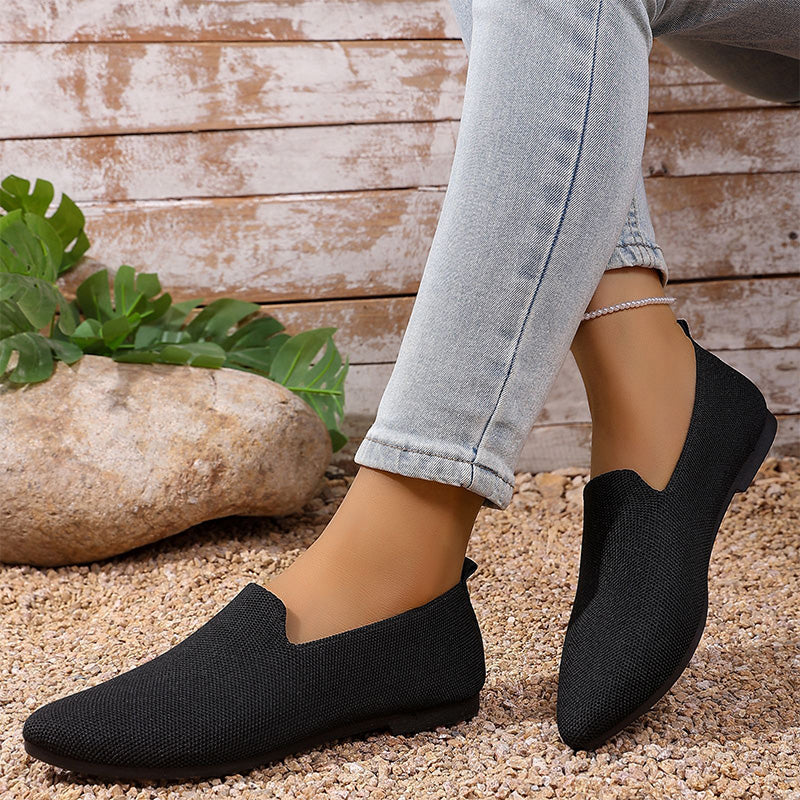 👞 LIMITED-TIME 50% OFF! ✨ Women’s Knitted Pointed Toe Loafers – Slip-On, Breathable, Lightwe