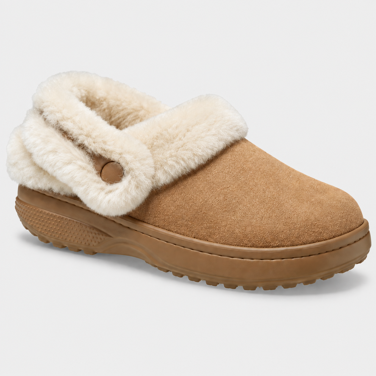 Women’s Faux-Fur Lined Vegan Suede Clogs