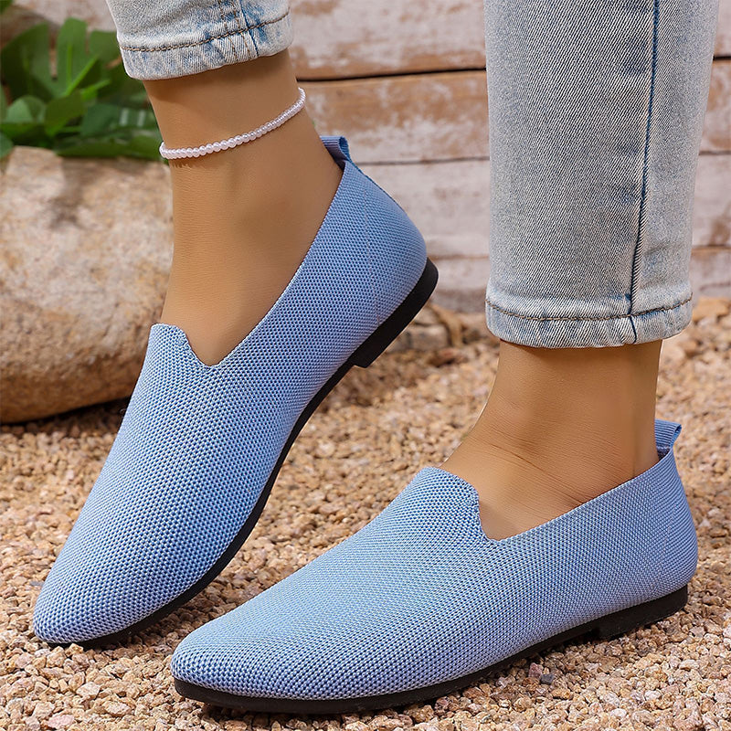 👞 LIMITED-TIME 50% OFF! ✨ Women’s Knitted Pointed Toe Loafers – Slip-On, Breathable, Lightwe