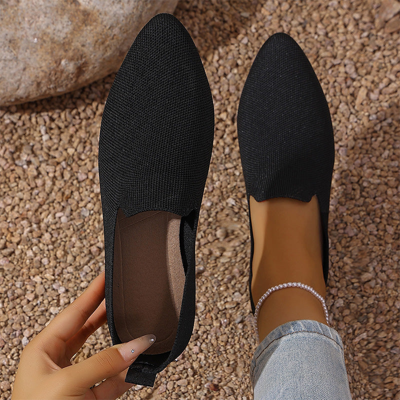 👞 LIMITED-TIME 50% OFF! ✨ Women’s Knitted Pointed Toe Loafers – Slip-On, Breathable, Lightwe