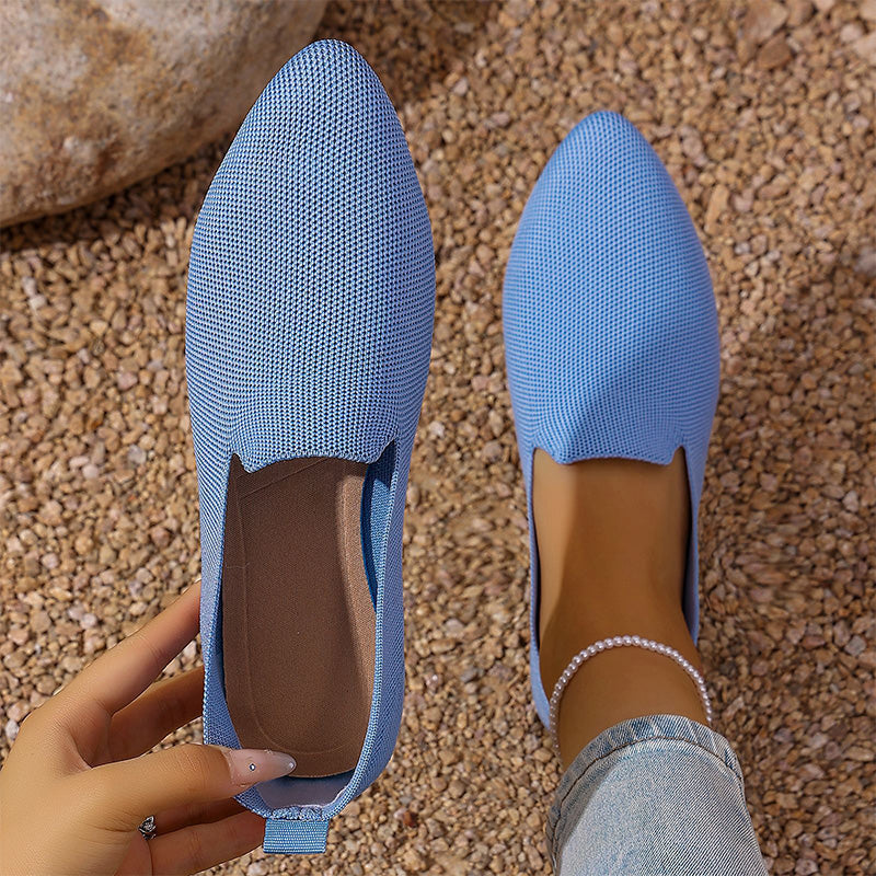 👞 LIMITED-TIME 50% OFF! ✨ Women’s Knitted Pointed Toe Loafers – Slip-On, Breathable, Lightwe