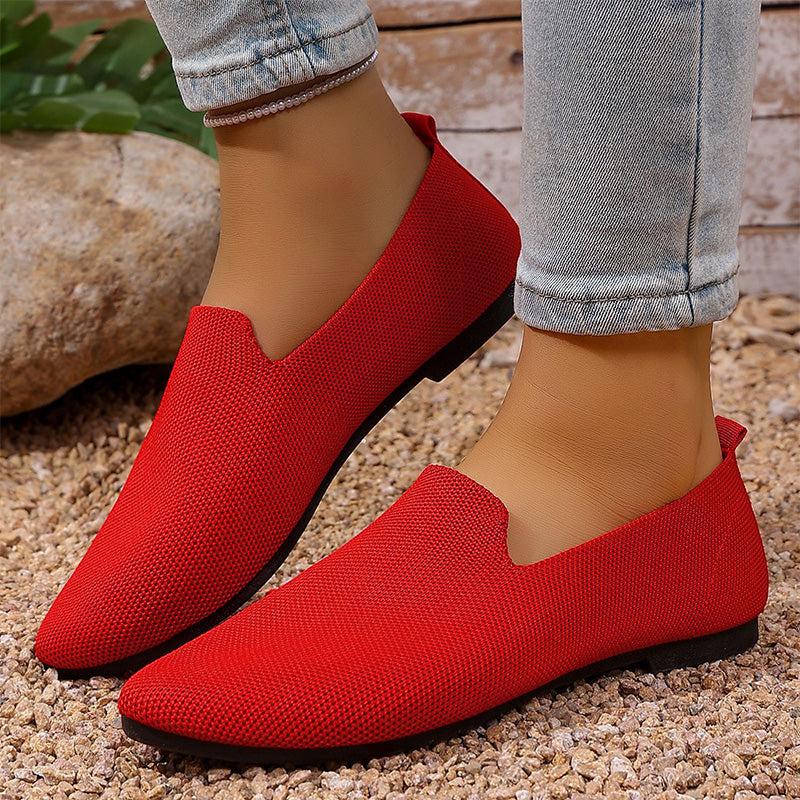 👞 LIMITED-TIME 50% OFF! ✨ Women’s Knitted Pointed Toe Loafers – Slip-On, Breathable, Lightwe