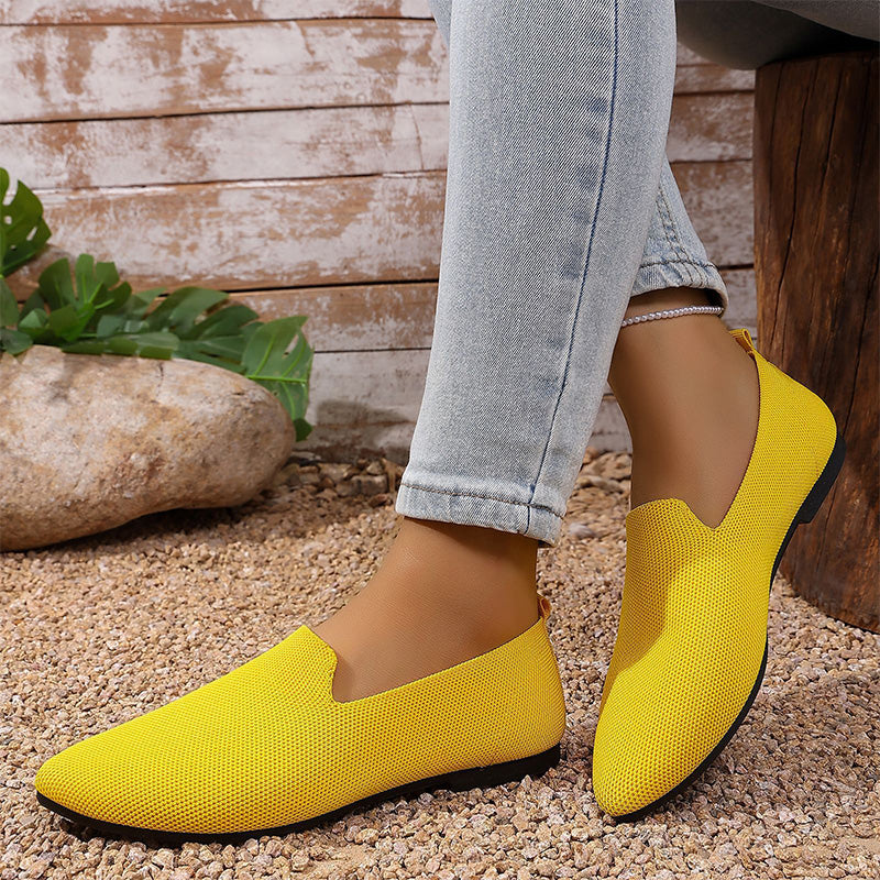 👞 LIMITED-TIME 50% OFF! ✨ Women’s Knitted Pointed Toe Loafers – Slip-On, Breathable, Lightwe