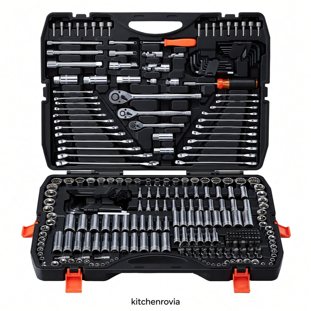 🚗 308-Piece Automotive Tool Kit – Complete SAE & Metric Socket & Ratchet Set