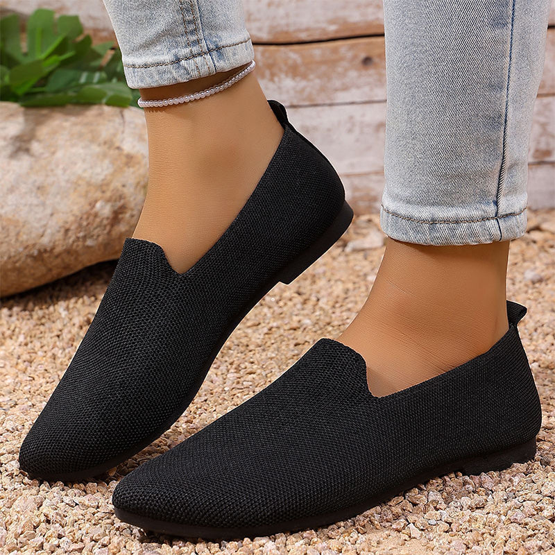 👞 LIMITED-TIME 50% OFF! ✨ Women’s Knitted Pointed Toe Loafers – Slip-On, Breathable, Lightwe