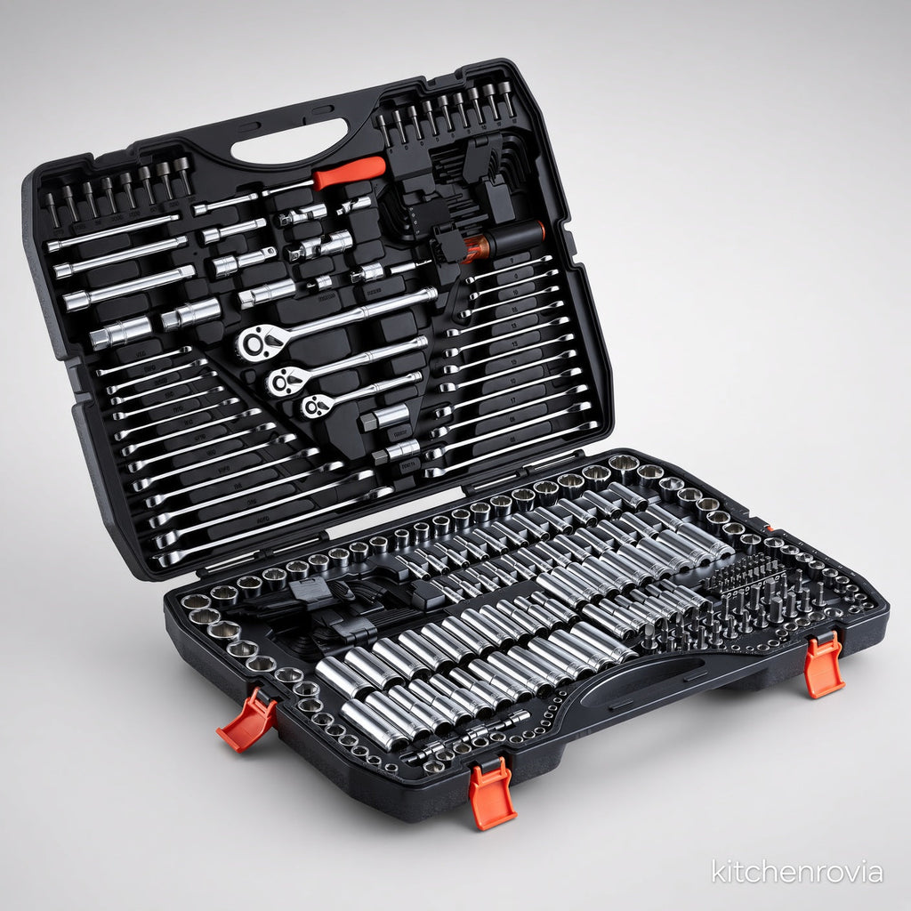 🚗 308-Piece Automotive Tool Kit – Complete SAE & Metric Socket & Ratchet Set