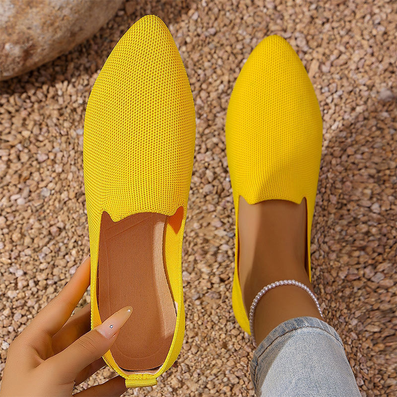 👞 LIMITED-TIME 50% OFF! ✨ Women’s Knitted Pointed Toe Loafers – Slip-On, Breathable, Lightwe